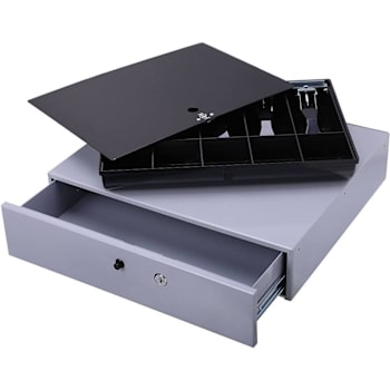 Sparco Gray 3.8" X 17.8" X 15.8" Removable Tray Cash Drawer