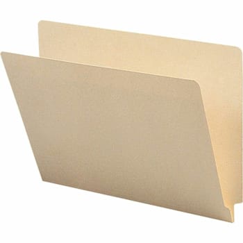 Business Source Straight Tab Letter File Folder 8.5"X11" End Tab Package Of 100