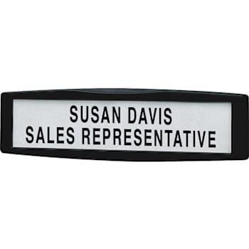 Fellowes Partition Additions Name Plate 9" X 2.5" X 0.8" Dark Graphite