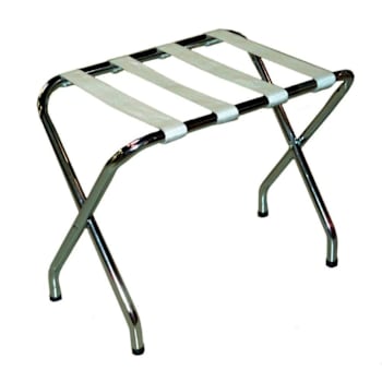 CSL Metal Luggage Rack Flat Top Series Zinc, Silver Straps Case Of 6