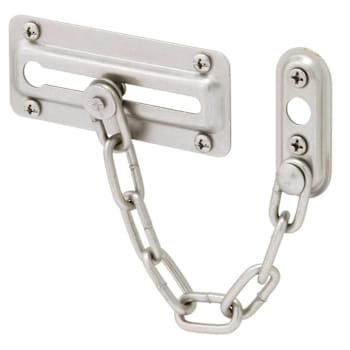 Prime-Line Steel Chain Door Guard With Screws, Satin Nickel Finish