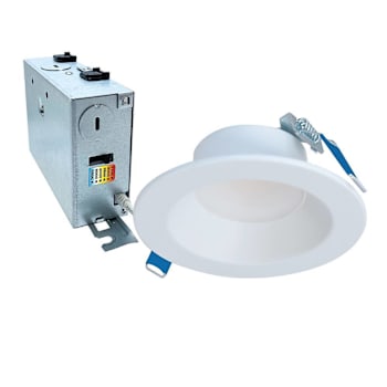 Halo Lcr 4" Canless LED Downlight, Round Surface Mount, 6 CCT Selectable, White