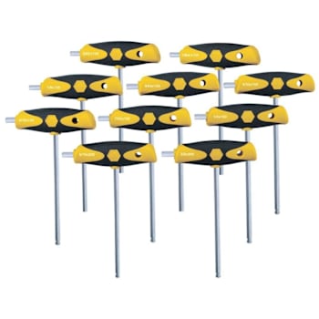 Wiha 10 Piece Softgrip Dual Drive Hex SAE T-Handle Set