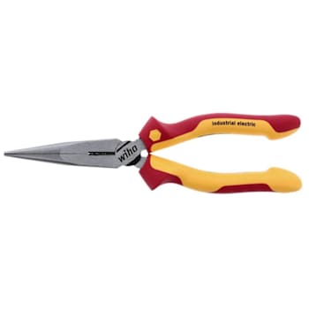 Wiha Insulated Industrial Long Nose Pliers W/ Cutters 8"