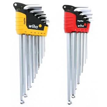 Wiha 22 Piece Magicring Ball End Hex L-Key Set - Inch Metric