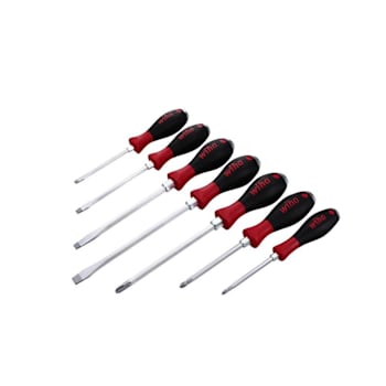 Wiha 7 Piece Softfinish Xheavy Duty Slotted And Phillips Screwdriver Set