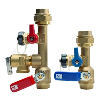 Noritz 3/4 Lead-Free Isolation Valve Kit Tankless Water Heater Thread W/Male