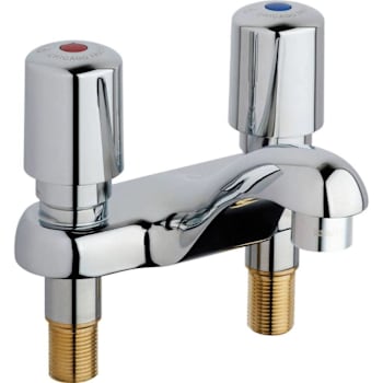 Image for Chicago Faucets Deck-Mounted Metering Faucet With 4" Centers from HD Supply