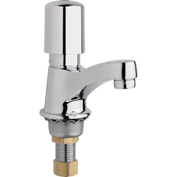 Image for Chicago Faucets Deck-Mounted Metering Faucet With 4" Centers from HD Supply
