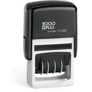 Cosco 2000 Plus Self-Inking Dater Stamp Two-Color Date Red And Blue Ink