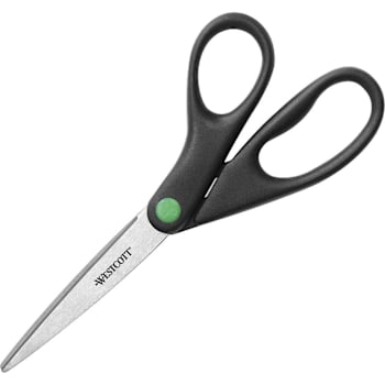 Westcott 8" Kleenearth Scissors Straight Tip Black