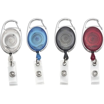 Advantus Retractable Carabiner-Style ID Reel Assorted Colors Package Of 20