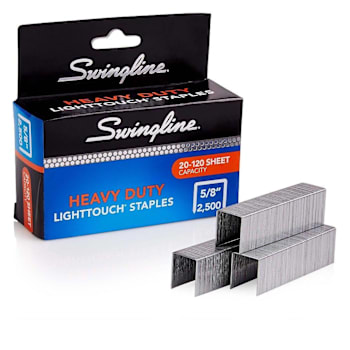 Swingline Heavy Duty Lighttouch 5/8" Staples Package Of 2500