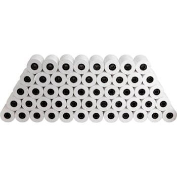 Business Source Thermal Paper Roll 2.25" X 80ft Smooth White Package Of 50