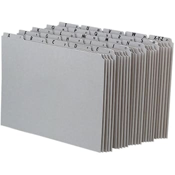 Pendaflex Gray Alphabetical File Guide Set With A-Z Tabs 8.5" X11" Package Of 25
