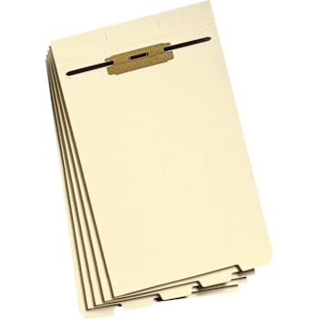 Smead 1/5 Tab Legal Folder Divider With Fastener Assorted Tabs Package Of 50
