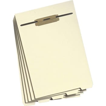 Smead 1/5 Tab Letter Folder Divider With Fastener Assorted Tabs Package Of 50