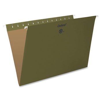 Pendaflex Essentials Legal Hanging Folder 8.5" X 14" Green Package Of 25