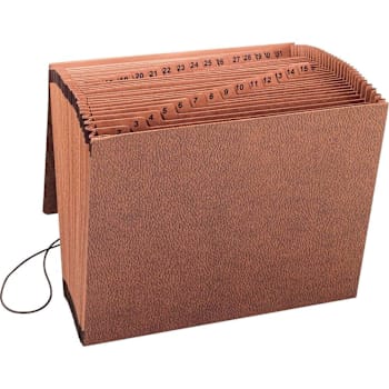 Business Source Letter Expanding File 8.5" X 11" 31 Pockets Brown
