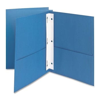 Oxford Letter Pocket Folder 8.5"X11" 85 Sheet Capacity Light Blue Package Of 25