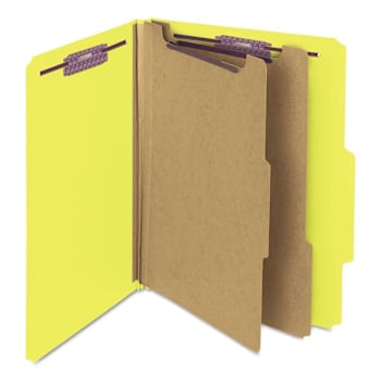 Smead Safeshield Letter Classification Folder With Dividers Yellow Package Of 10