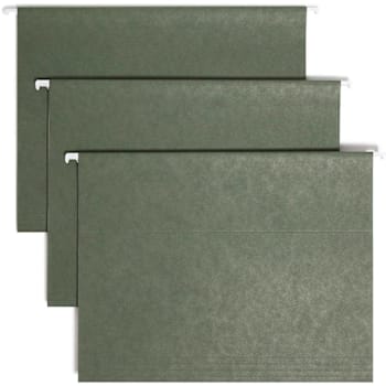 Smead Tuff 1/3 Tab Letter Hanging Folder 8.5" X 11" Green Package Of 20