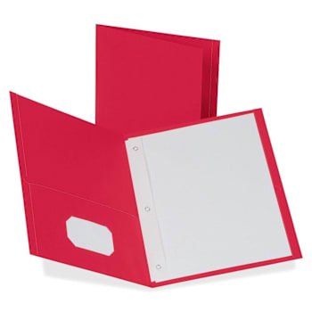 Image for Oxford Letter Pocket Folder 8.5" X 11" 85 Sheet Capacity Red Package Of 25 from HD Supply