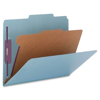 Nature Saver 2/5 Legal Classification Folder With Divider 8.5"X14" Package Of 10