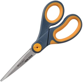 Westcott 8" Titanium Bonded Scissors Pointed Tip Gray / Yellow