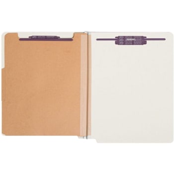 Smead Straight Letter Classification Folder 8.5" X 11" Gray/Green Package Of 10