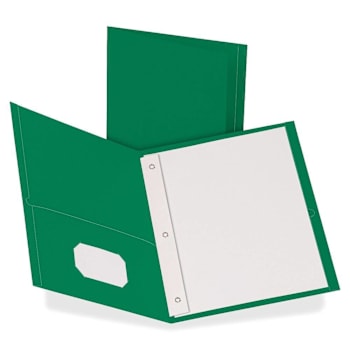 Oxford Letter Pocket Folder 8.5" X 11" 2 Pockets Hunter Green Package Of 25