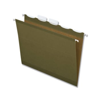 Pendaflex Ready-Tab 1/5 Tab Letter Hanging Folder 8.5" X 11" Green Package Of 25