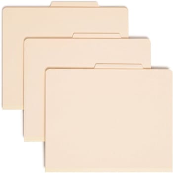 Smead 2/5 Letter Classification Folder With Divider 8.5" X 11" Package Of 10