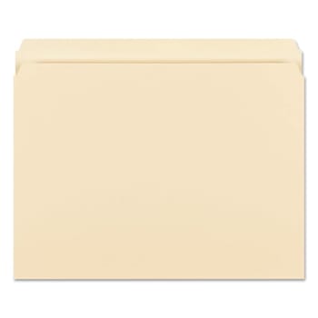 Smead Straight Tab Letter Top Tab File Folder 8.5" X 11" Manila Package Of 100