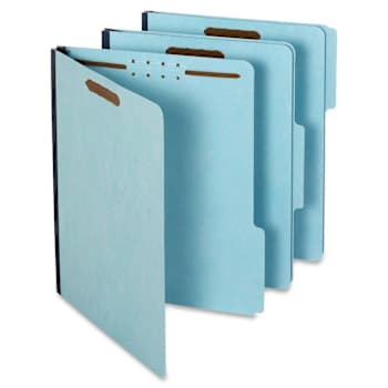 Pendaflex 1/3 Tab Letter Classification Folder 8.5"X11" Light Blue Package Of 25