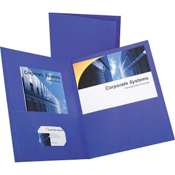 Oxford Letter Pocket Folder 8.5" X 11" With 2 Pockets Purple Package Of 25