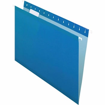 Pendaflex 1/5 Tab Letter Hanging Folder 8.5" X 11" Blue Package Of 25
