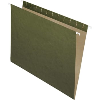 Pendaflex Essentials Letter Hanging Folder 8.5" X 11" Green Package Of 25