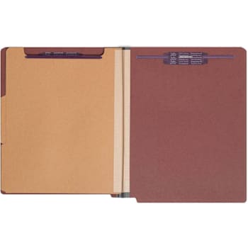 Smead Letter Classification Folder With 2 Dividers 8.5" X 11" Red Package Of 10