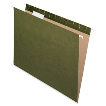 Pendaflex 1/5 Tab Letter Hanging Folder 8.5" X 11" Green Package Of 25
