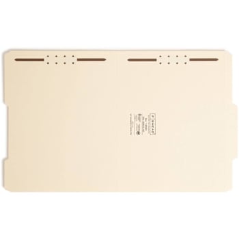 Smead 2/5 Tab Letter Fastener Folder 8.5" X 11" Manila Package Of 50