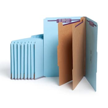 Smead Safeshield 2/5 Legal Classification Folder With 2 Dividers Package Of 10