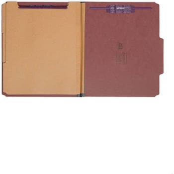 Smead Safeshield 2/5 Letter Classification Folder With 3 Dividers Package Of 10