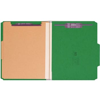 Smead Safeshield 2/5 Letter Classification Folder 8.5" X 11" Green Package Of 10