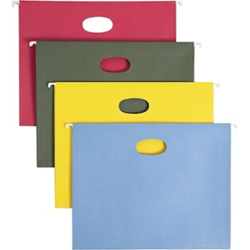 Smead Letter Hanging Folder 8.5"X11" 3.5" Expansion Assorted Colors Package Of 4