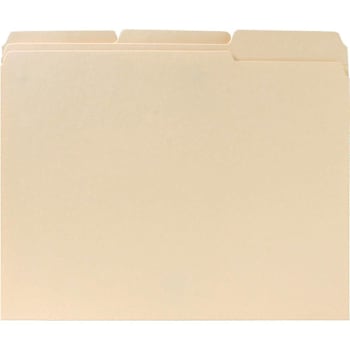 Business Source 1/3 Tab Letter Classification Folder 8.5" X 11" Package Of 100