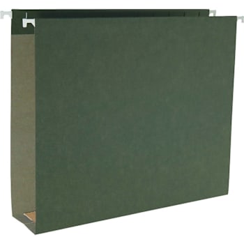 Business Source 1/5 Tab Letter Hanging Folder 8.5"X11" Green Package Of 25