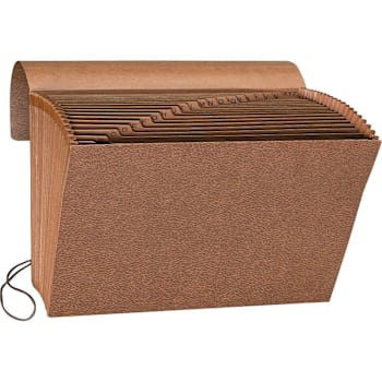 Business Source Letter Expanding File 8.5" X 11" 21 Pockets Brown