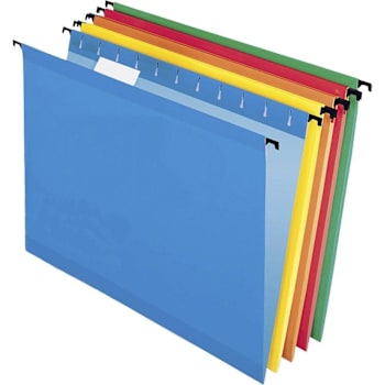 Pendaflex Surehook 1/5 Tab Letter Hanging Folder 8.5" X 11" Package Of 20