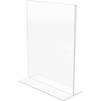 Lorell Double-Sided Self-Standing Frame 8.50" X 11" Acrylic Clear